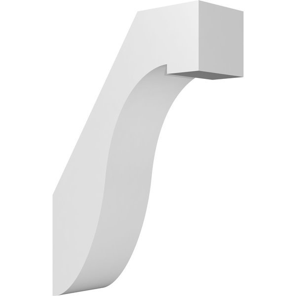 3-in. W x 8-in. D x 12-in. H Del Monte Architectural Grade PVC Knee Brace, Ekena Millwork, Mfr#: BRCP03X08X12DEL